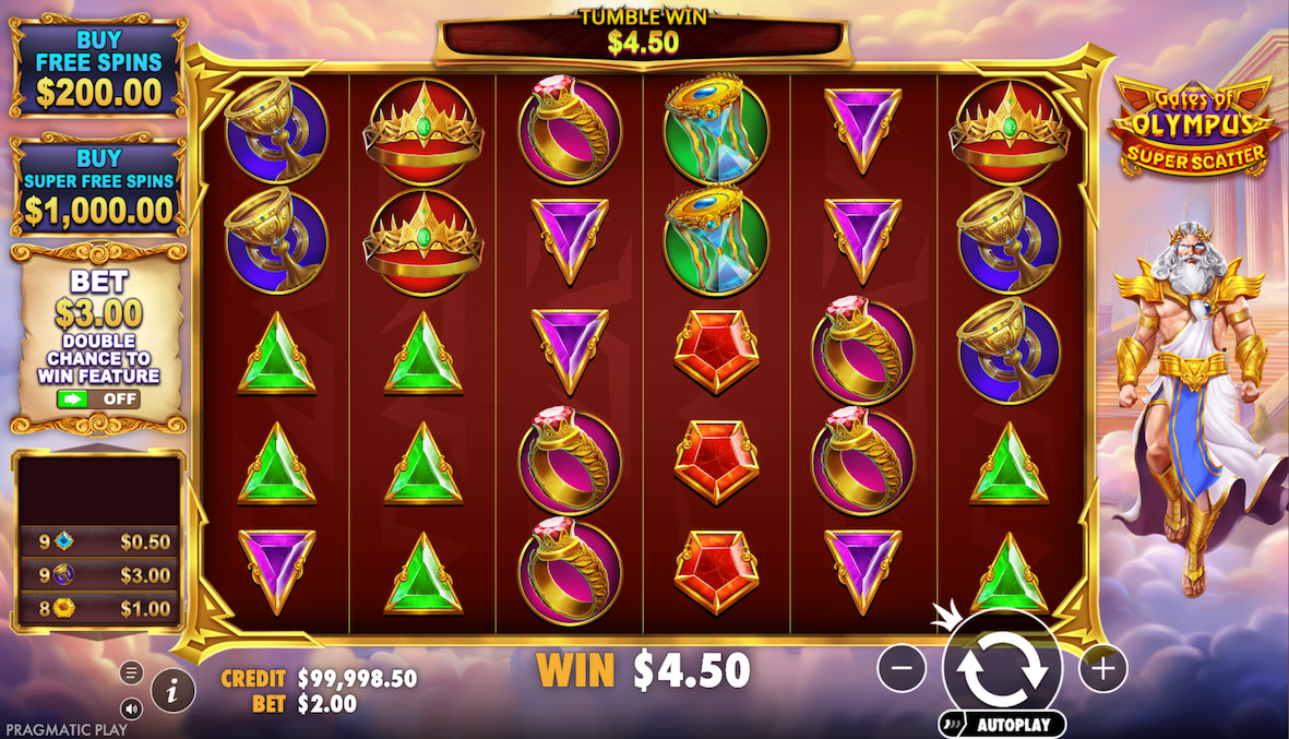 Gates of Olympus Super Scatter slot game
