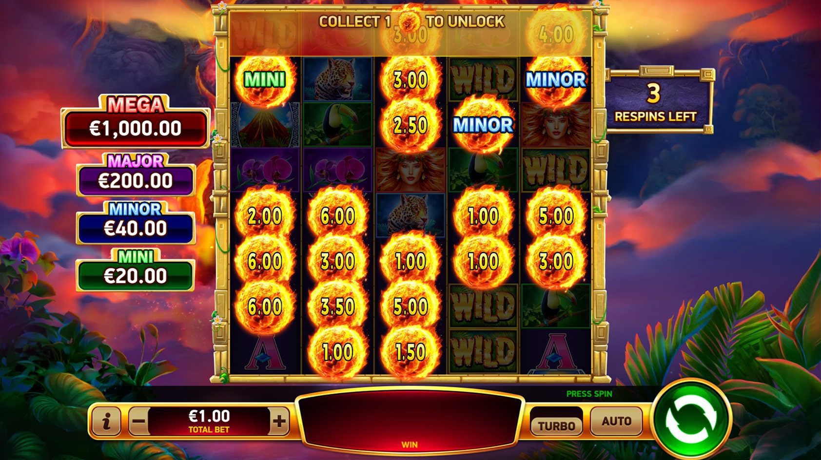 volcano rising slot