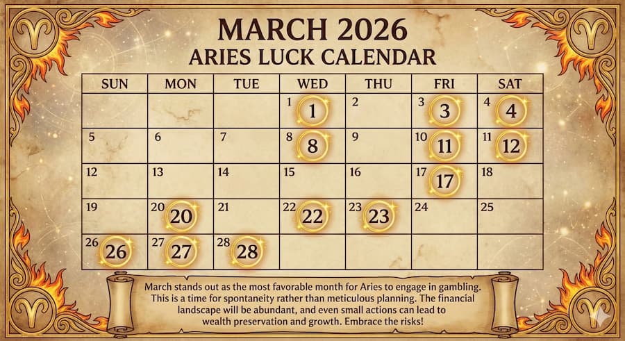 Lucky days for Aries in March
