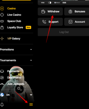 JustCasino casino withdrawal times
